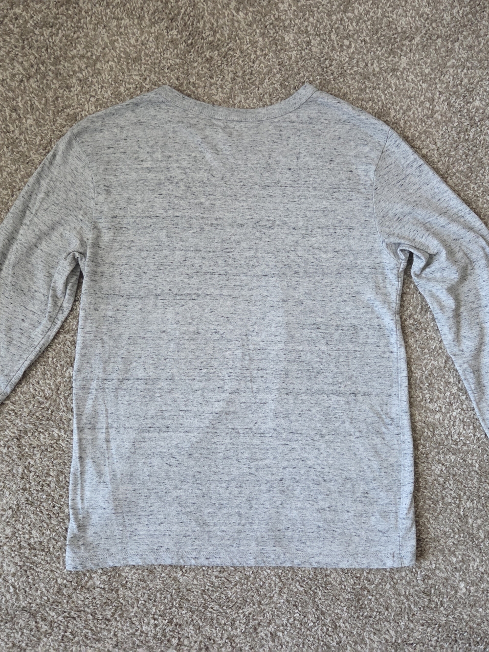 Cat & Jack Light Heather Gray Long Sleeve Tee with Yellow Mountain Patch - Picture 4 of 4